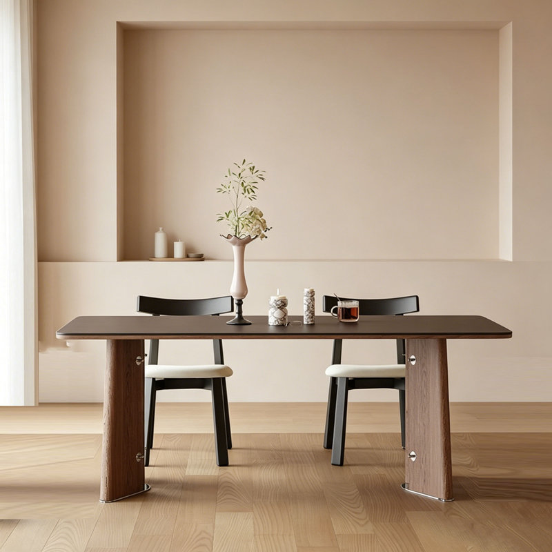 Modern Minimalist Dining Table, 29.5" H x 63" W x 31.5" D