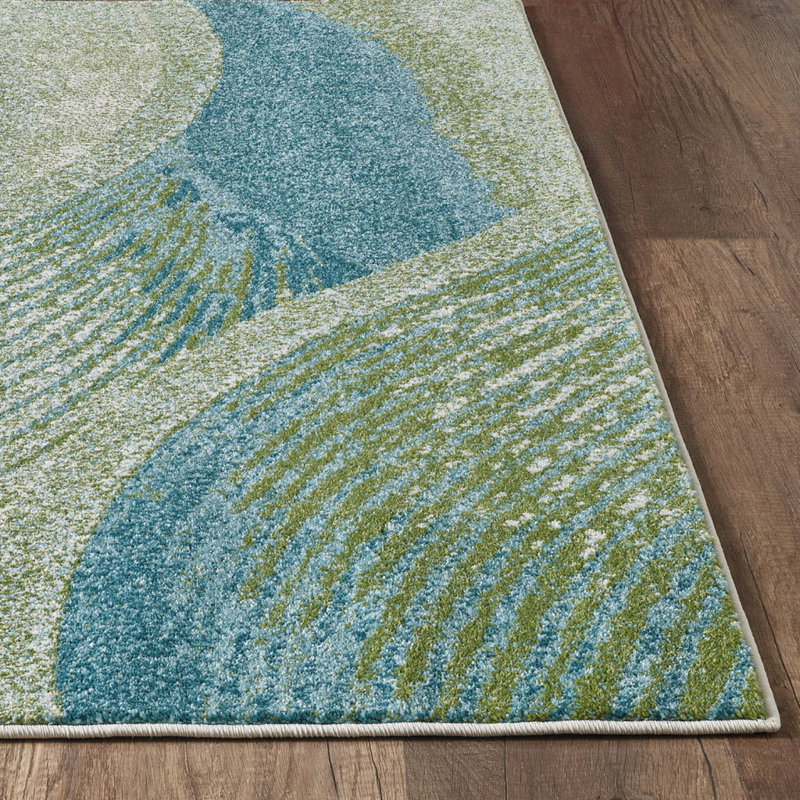 Tapis bleu et vert Bannack, Rectangle 3 pi x 5 pi