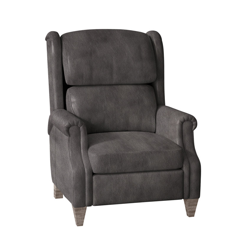 Walsh Recliner, Aline Fumo Genuine Leather, Manual, Stone