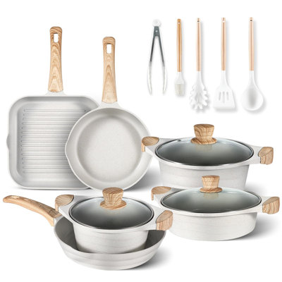 14-Piece Non-Stick Aluminium Cookware Set