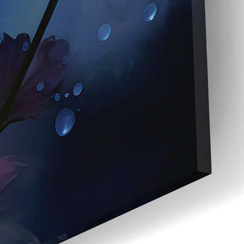 Art mural en verre Winston Porter «Dahlia Pink» par Momart, H 16 po x l 12 po x P 0,13 po