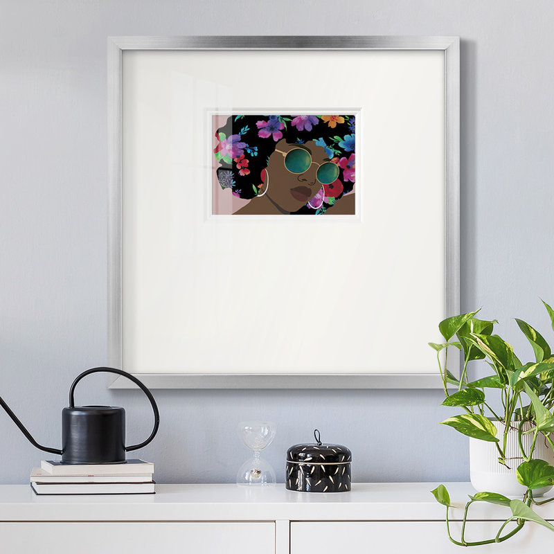 «Butterfly Diva Iompemium», reproduction encadrée, H 17 po x l 17 po x P 1,25 po, Grey Wood Framed