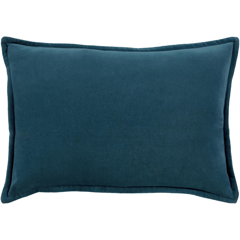 Norwin Cotton Pillow Cover, Pillow Cover Only - No Insert, Rectangle 13"H x 19"W, Teal