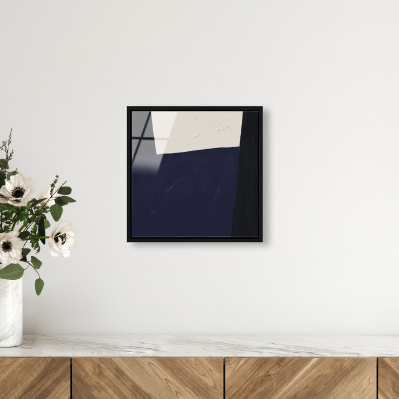 In Blue II Print by Oliver Gal, 13"H x 13"W, Black Floater Frame