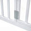 Lit double en métal avec clôture et porte, blanc-134311106