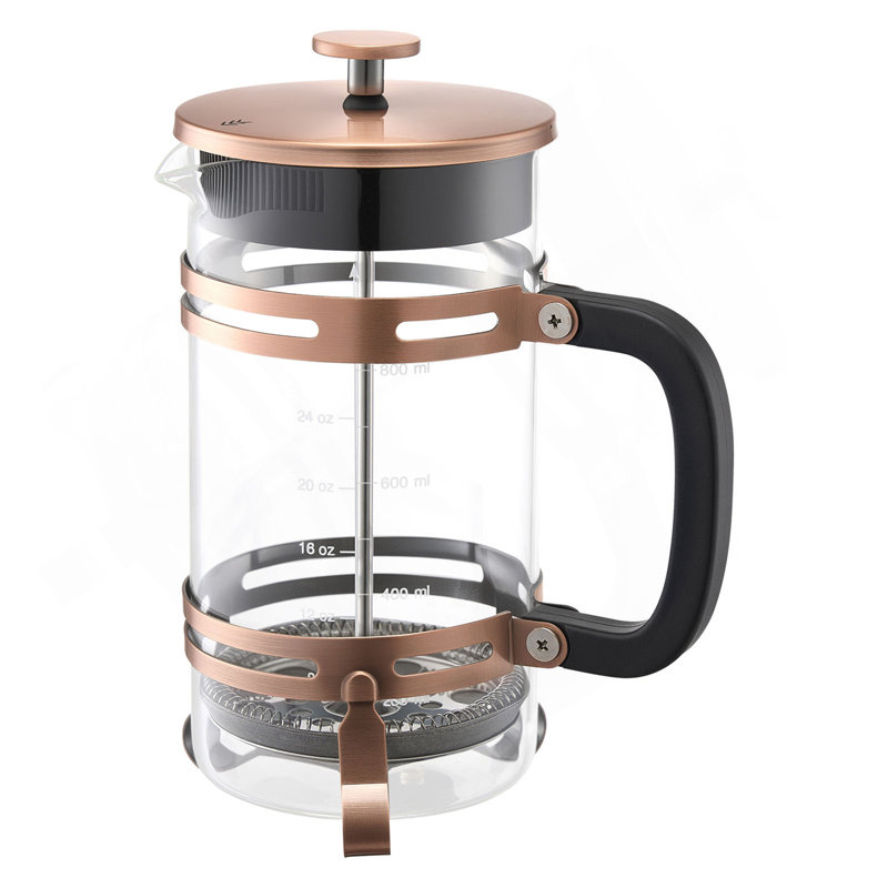 Cafetière à piston en verre borosilicaté 34 oz French Press