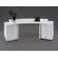 Bali White Lacquer Curved Executive Desk-1934673319
