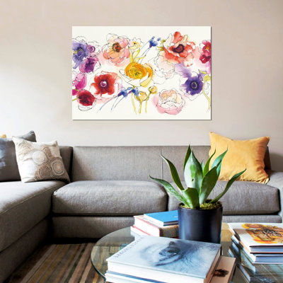 «Rainbow Ruffles», reproduction d'art sur toile tendue