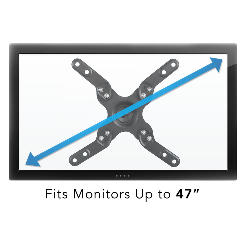 Black Steel Full-Motion TV Wall Mount for 17-55 inch Screens