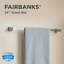 Barre à serviettes murale en nickel brossé 24 po Fairbanks-125440393
