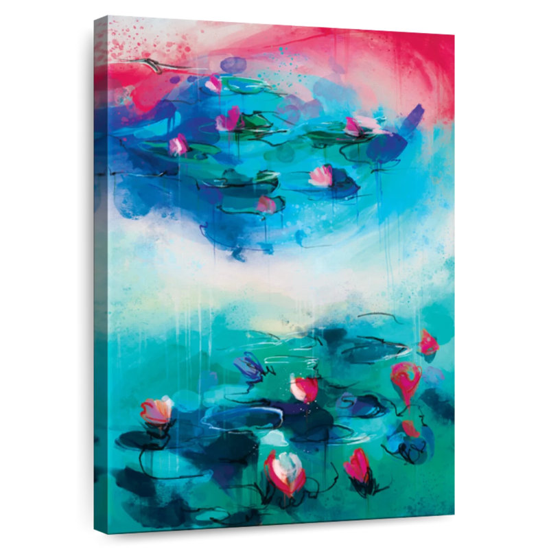 Étang à fleurs Avery abstrait, H 45 po x l 30 po