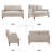 Tufted Chenille Upholstered Square Arm  Loveseat-930641479