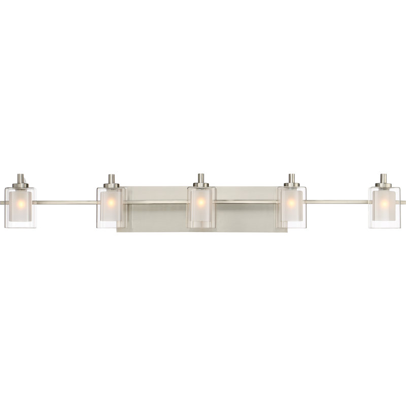 5 - Light Dimmable Vanity Light, Brushed Nickel