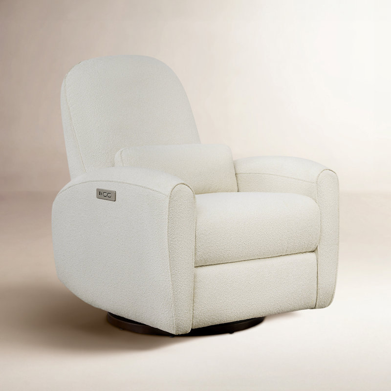 Fauteuil inclinable électrique 32,6 po Eller, Crème Boucle, Électrique - Bouton-poussoir