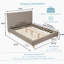 Lit plateforme tapissier Vireo