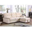 Canapé-lit modulaire réversible en tissu de velours beige Kipling-1340509571