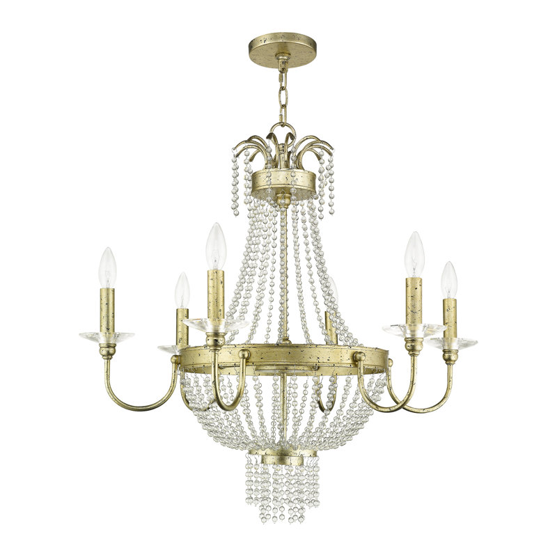 Rachedi 6 - Light Dimmable Empire Chandelier, Winter Gold