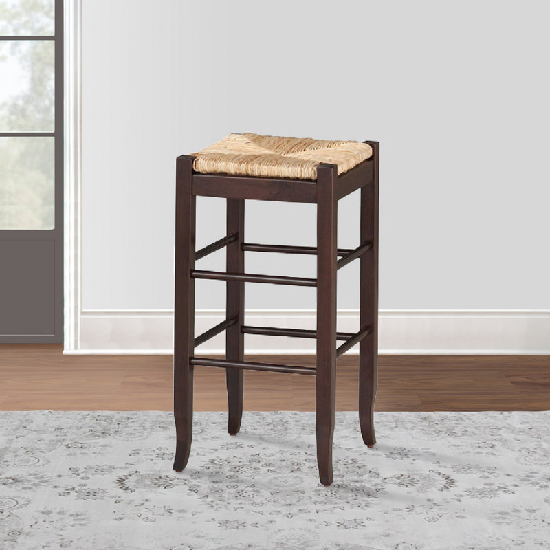 Tabouret de bar 29 po Jolene-Rebecca, Beige / brun foncé
