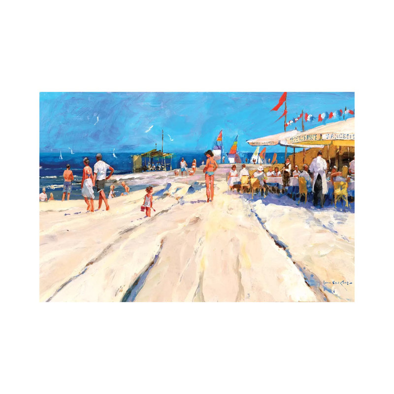 Beach Café At Midday 1 Piece Wrapped Canvas Wall Art, 66.04 cm H x 45.72 cm W