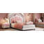 Lit princesse rembourré avec tête de lit couronne, lit plateforme avec tête de lit et pied de lit-1192021373-1192021372