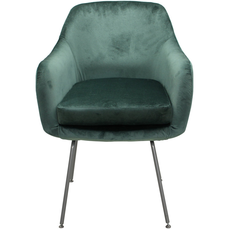 Kaif 21'' H Upholstered Armchair, Seafoam, Silver