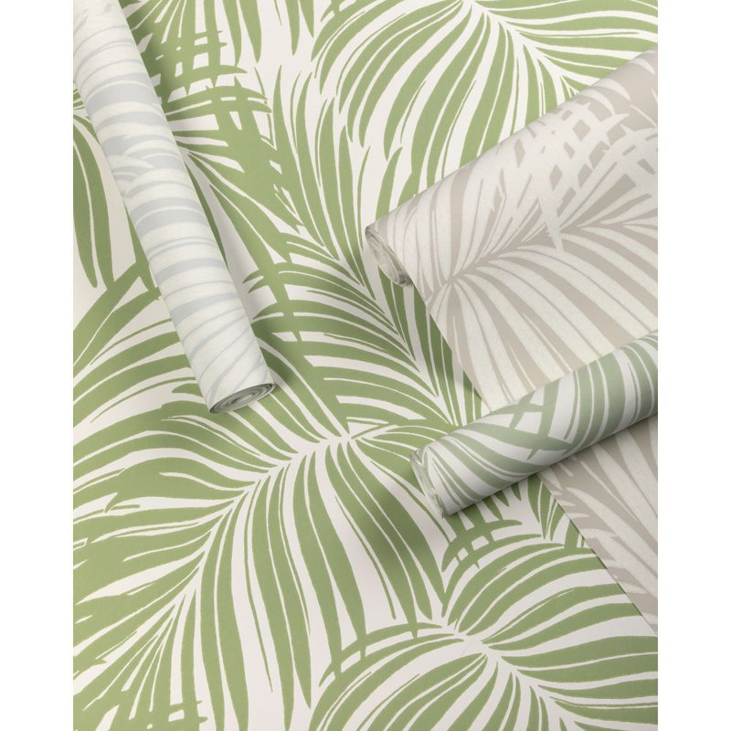 Palm Leaf Wp - Mist, Light Green