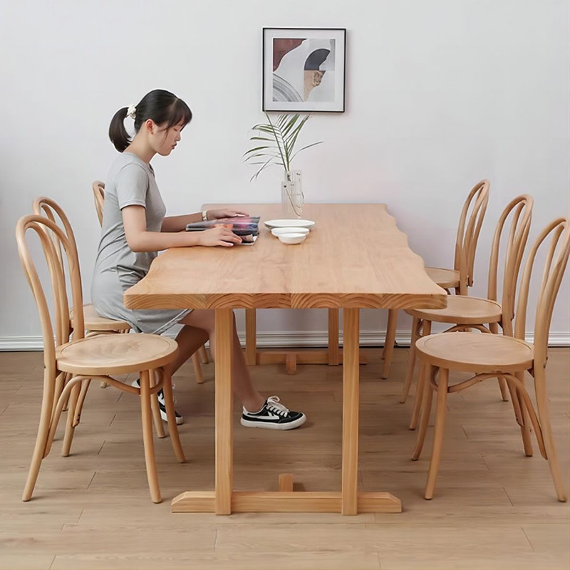 Table de salle à manger Burlywood, H 29,53 po x L 86,61 po x l 35,43 po