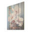 Bouquet de fleurs d'hibiscus rose tendre - art mural en bois d'hibiscus sur bois de pin naturel-1087288576