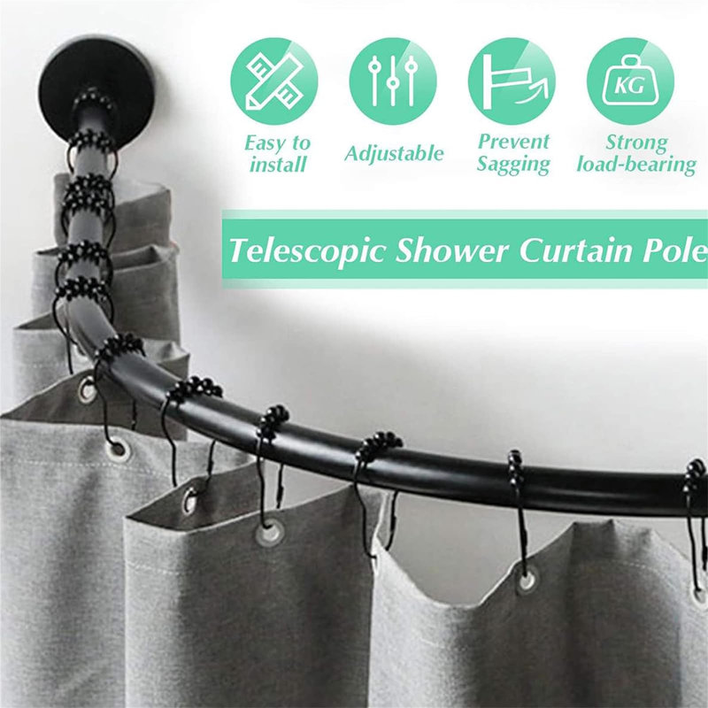 241.3cm L-Shaped Shower Curtain Pole