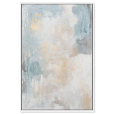 Toile bleue et beige II minimaliste Boho par Art Remedy