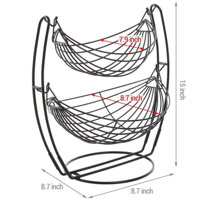 Metal Decorative Basket, Black