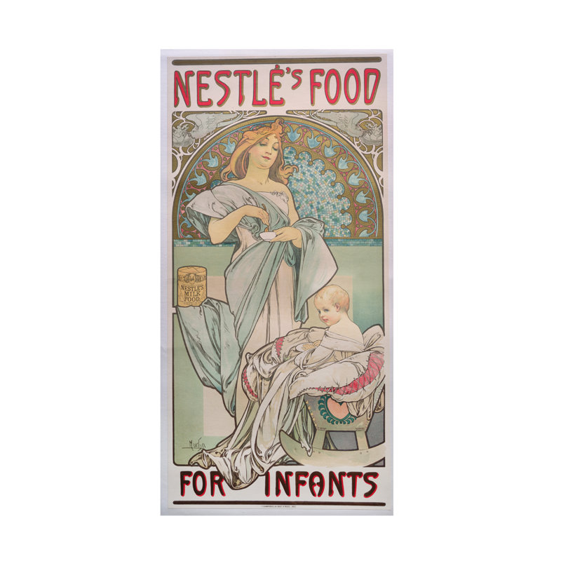 «Alfons Marie Mucha Nestles Food For Infants, 1897», art sur toile, H 32 po x l 16 po