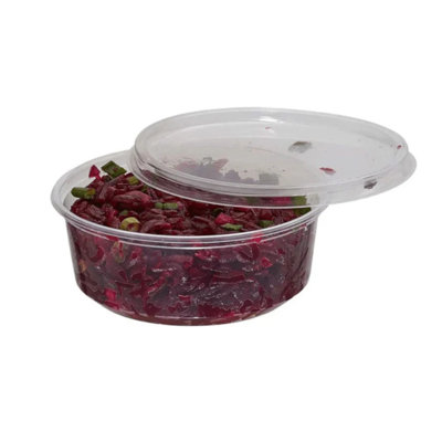 BPA-Free Deli Food Storage Containers with Lids, Microwave & Freezer Safe, 8 oz, 500 Count