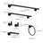 Stainless Steel Wall-Mounted 6-piece bathroom hardware set-121795467