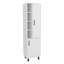 Armoire de rangement, 2 portes, 9 tablettes, 4 pieds, blanc