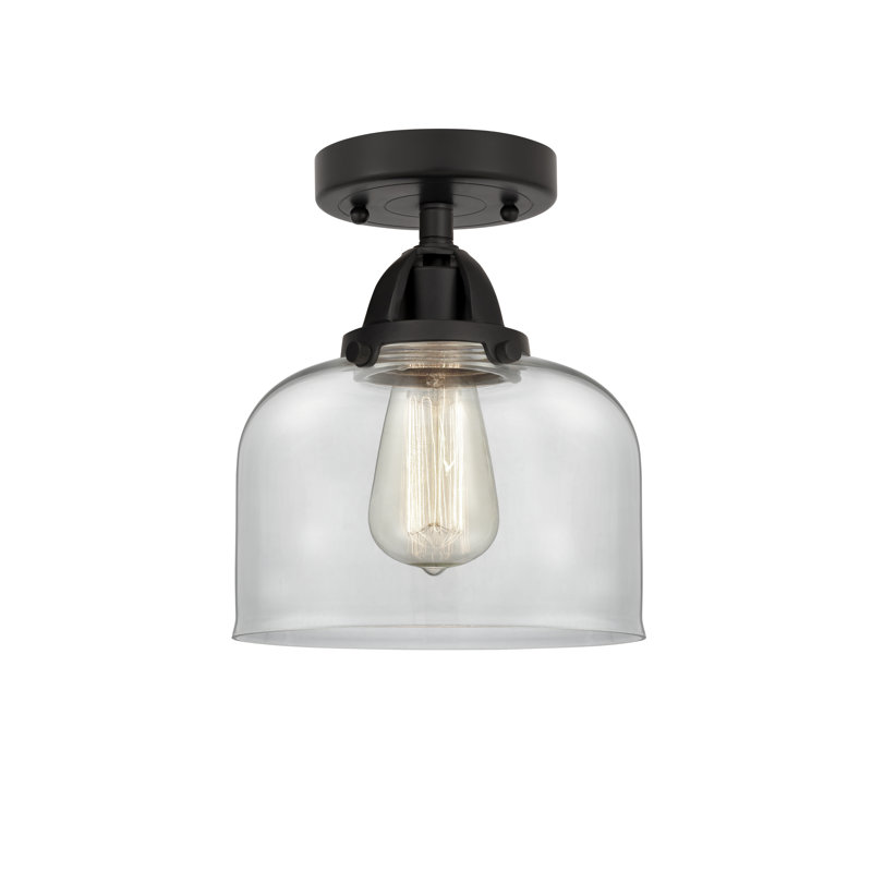 Plafonnier semi-encastré en verre à DEL, DEL, Non, Noir mat
