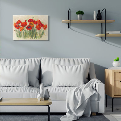 " Poppy Florals Meadow Grass " by Carol Rowan