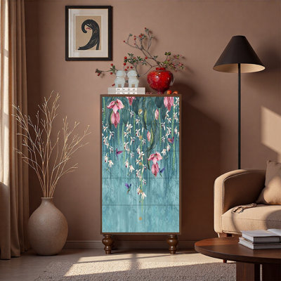 Classic Walnut Decorative Storage Cabinet