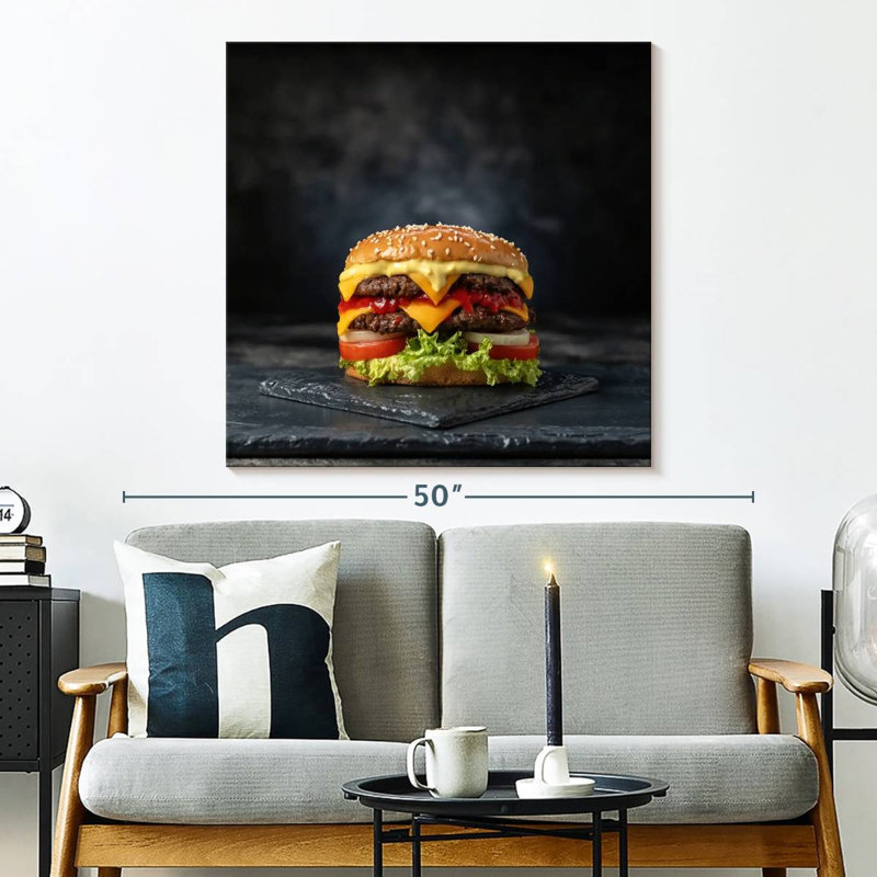 Yarlin Double Layer Cheeseburger, 33" H x 33" W