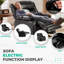 Fauteuil inclinable à bascule pivotant large en similicuir avec chaleur et masseur