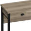 3 tables de salle à manger et tabouret en polyuréthane - prises électriques et look élégant brun gris + noir