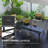 Outsunny Rectangle Outdoor Dining Table For 6 People （Only Include Table)