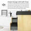 30'' Wall-Mounted Bathroom Vanity Set With Integrated Black Resin Sink-1563391019