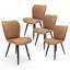 Ensemble de 4 chaises de salle à manger modernes en similicuir-2062043482-2062043483