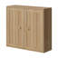 Armoire de salle de bain murale verticale rainurée avec portes doubles