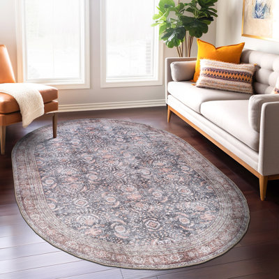 Tapis gris anthracite lavable à la machine Labarbera