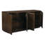 Buffet à 4 portes Kenna au fini brun barista moderne sur bois d'acacia massif