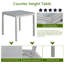 Table de salle à manger en bois carrée, table de cuisine pour petit espace, table de comptoir pour 4 personnes, gris argenté