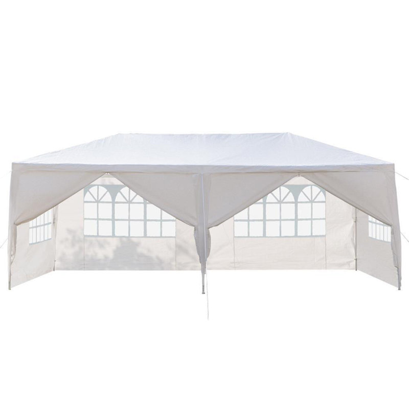Tente de réception pour jardin X20 ', abri de jardin durable avec 6 parois latérales amovibles pour les événements.