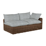 Montecito 75.25" Wide Outdoor Wicker Left Hand Facing Loveseat with Cushions